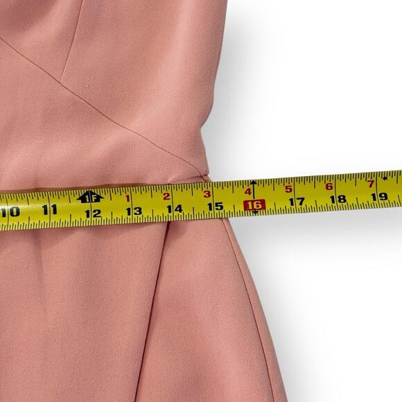 NEW Revolve NBD Adios Asymmetrical Mini Dress Size M Blush Pink Crepe Party - Picture 9 of 14